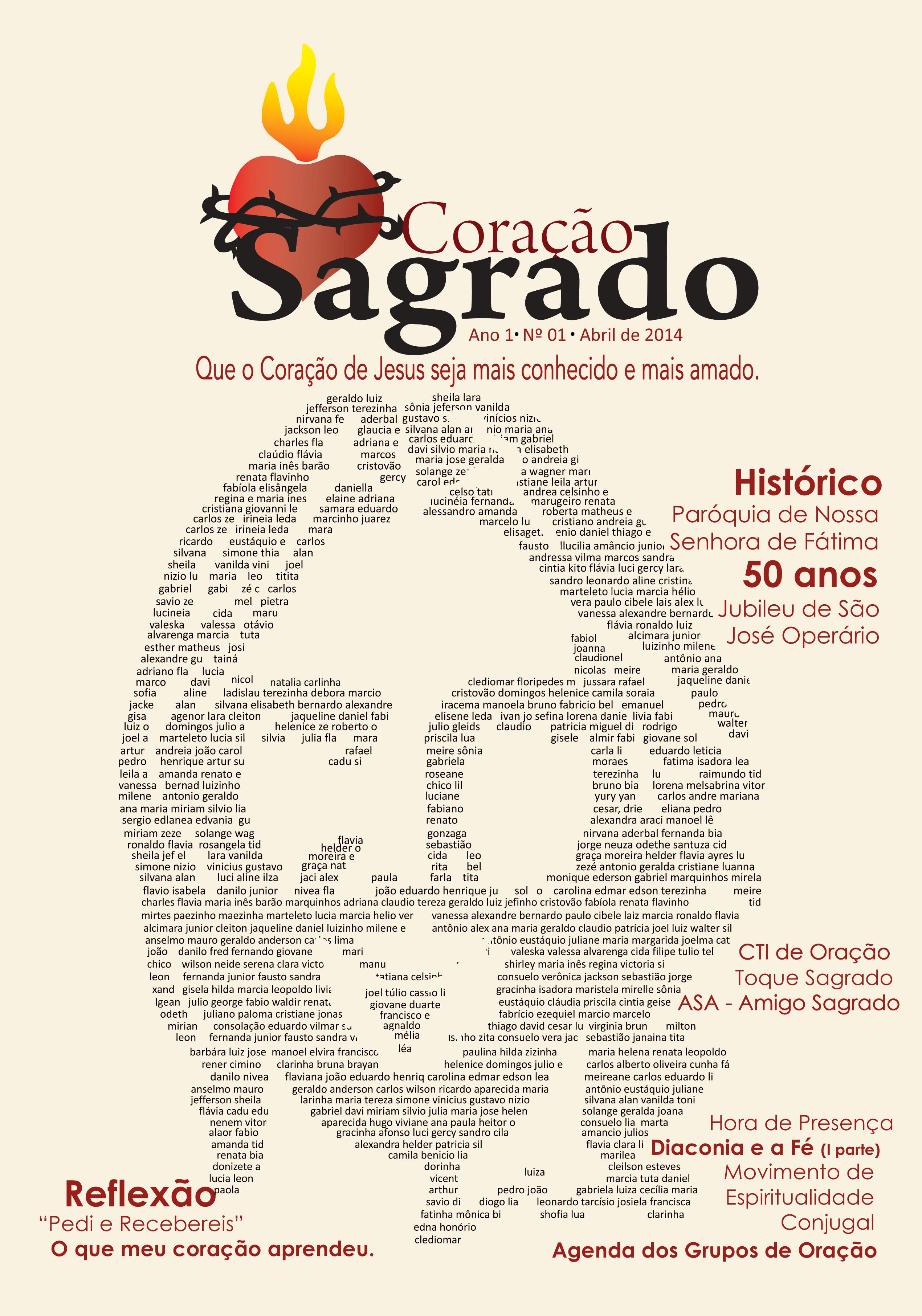 LANÇAMENTO DA REVISTA CORAÇÃO SAGRADO